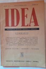 Idea. Mensile di cultura politica e sociale. Anno VII. -N.10