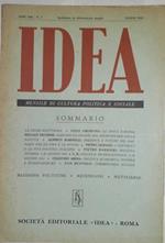 Idea. Mensile di cultura politica e sociale. Anno VIII-N.7