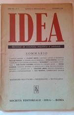 Idea. Mensile di cultura politica e sociale. Anno VIII- N.9