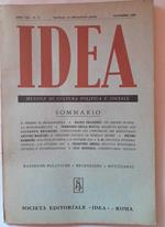 Idea. Mensile di cultura politica e sociale. Anno VIII- N.11