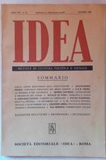 Idea. Mensile di cultura politica e sociale. Anno VII -N.10