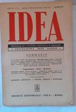 Idea. Mensile di cultura politica e sociale. Anno XV- N.10