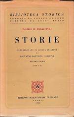 Storie. Interpretate in lingua italiana da Giovanni Battista Cardona. Volume primo (Libri I - II)