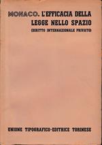 L' efficacia della legge nello spazio (diritto internazionale privato) vol. 1, tomo 4