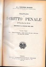 Trattato di Diritto Penale Italiano secondo il codice del 1930, vol. 3°