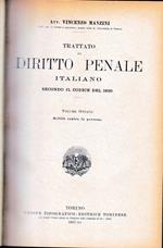 Trattato di Diritto Penale Italiano secondo il codice del 1930, vol. 8°