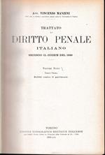 Trattato di Diritto Penale Italiano secondo il codice del 1930, vol. 9°, tomo 1