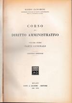 Corso di Diritto Amministrativo, vol. 1°, parte generale