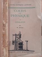 Cours de Physique tome II Chaleur