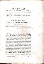 Il Cracas. Diario di Roma. Vol. 2. III serie, 15 Aprile 1894, anno II, n. 14