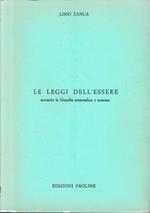 Le leggi dell'essere secondo la filosofia aristotelica e tomista