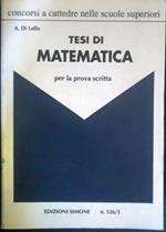 Tesi di matematica