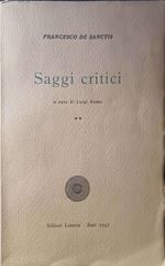 Saggi critici - volume secondo