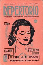 Repertorio. Rassegna quindicinale di radiocommedie. Anno 1, n. 6. 1949