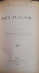 Saggi filologici Vol. 2 Studi sulla letteratura latina arcaica