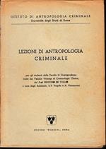 Lezioni di Antropologia Criminale