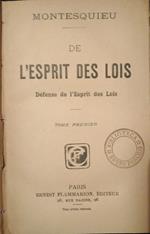 De l'esprit des lois