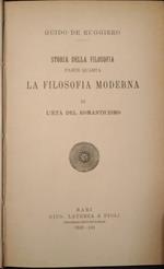 La filosofia moderna. IV. L'età del Romanticismo