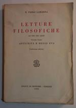 Letture filosofiche. Volume primo