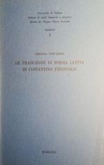 Le traduzioni di poesia latina di Costantino Theotokis