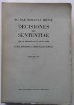 sacrae Romanae Rotae Decisiones seu Sententiae. Anno 1948