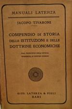 Compendio di storia delle istituzioni e delle dottrine economiche