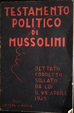 Testamento politico di Mussolini