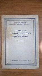 Elementi di economia politica corporativa