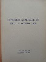 Consiglio Nazionale DC del 19 Agosto 1960