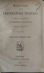 Manuale della letteratura italiana volume III