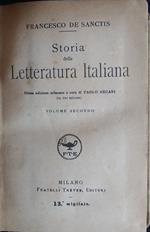 Storia della letteratura italiana. Volume secondo