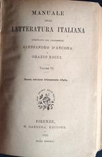 Manuale della letteratura italiana. Volume VI