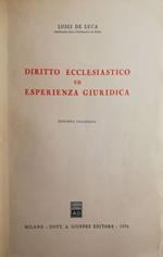 Diritto ecclesiastico ed esperienza giuridica