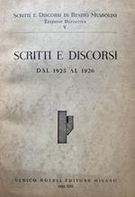 Scritti e discorsi dal 1925 al 1926