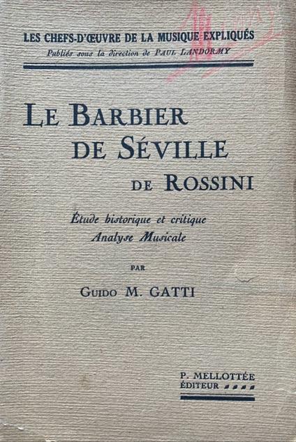 Le barbier de Seville de Rossini - copertina