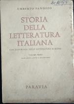 Storia della letteratura italiana. Volume primo