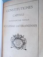 Constitutiones capituli sacrosanctae papalis ellesiae Lateranensis