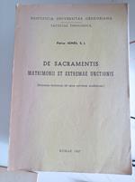 De sacramentis matrimonii et extremae unctionis