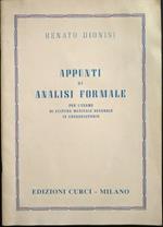 Appunti di analisi formale per l'esame di cultura musicale generale in conservatorio