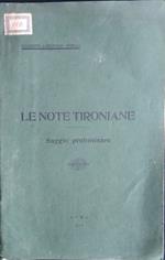 Le note tironiane. Saggio preliminare