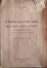 Il proprio delle parti mobili della messa festiva in italiano