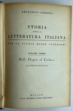 Storia della letteratura italiana. Per le scuole medie e superiori Vol.1