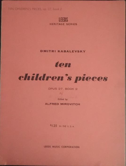 Ten children's pieces - copertina