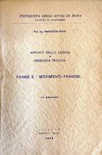 Appunti delle lezioni di geologia tecnica: Frane e 