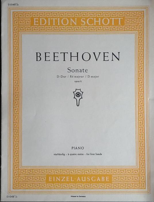 Sonate D major. Piano - Ludwig van Beethoven - copertina