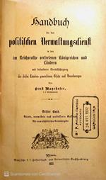 Handbuch fur den politischen verwaltungsdienst