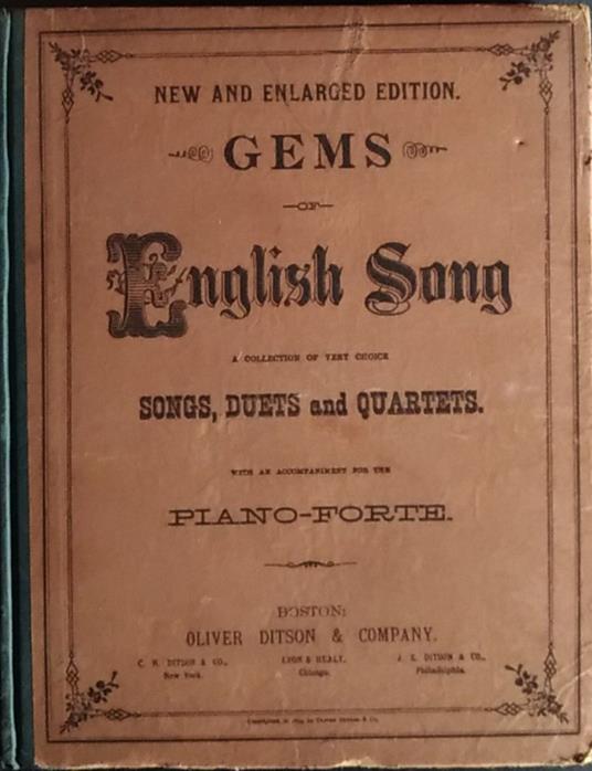 Gems of English Song. A collection of very choice, songs, duets and quartets - copertina