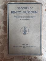 Discours de Benito Mussolini