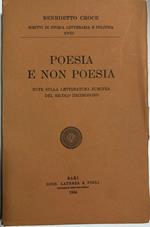 Poesia e non Poesia. Note sulla letteratura Europea del secolo Decimonono