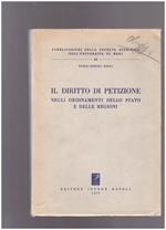 Il diritto di petizione negli ordinamenti dello Stato e delle Regioni